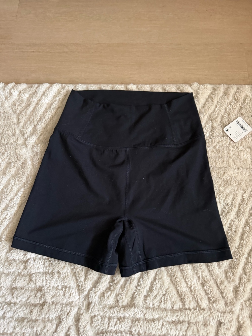 Free People Black High-Waist Bike Shorts